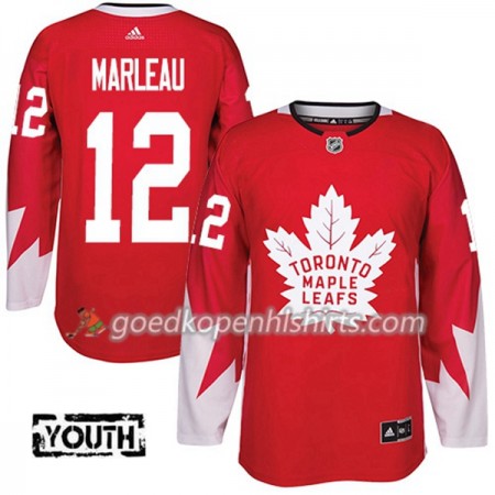 Toronto Maple Leafs Patrick Marleau 12 Adidas 2017-2018 Rood Alternate Authentic Shirt - Kinderen